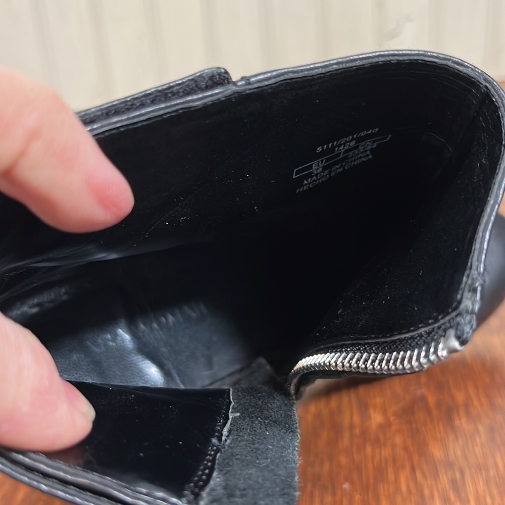 Zara Woman Black Chunk Heel Booties - Picture 10 of 10